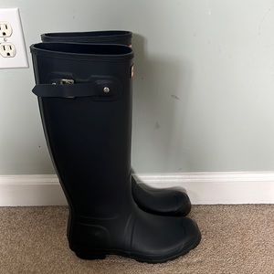 Navy Blue Hunter Boots